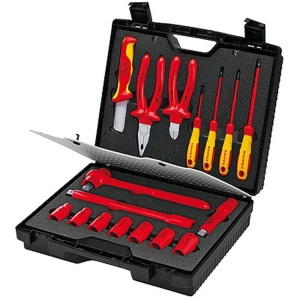 Knipex 98 99 11 Toolkit Insulated Tools in Hard Case Compact 17 Pieces